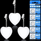 3 Pcs Purse Handbag Touch Light with Automatic Sensor Bag Illuminator Hanging Night Light with 5 Batteries for Women Ladies Girls Valentine's Day Present (Heart Style)
