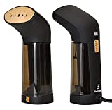 Electrolux Compact Handheld Travel Garment and Fabric Steamer for Clothes Powerful Dry Steam, Rapid Heating Portable 2 in 1 Fabric Wrinkle Remover and Clothing Iron, with Fabric Brush, black