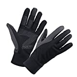OZERO Mens Winter Gloves, Warm Touch Screen Glove for Smart Phone Texting with Non-Slip Silicone Gel - Thermal Windproof and Waterproof for Driving Cycling Running - Black (Small)