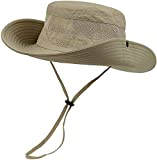 Century Star Sun Hats for Men Wide Brim Hat Women Beach Fishing Outdoor Summer Safari Bonnie Hat UPF 50+ Sun Protenction Dark khaki One Size