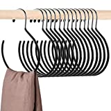 Cedilis 15 Pack Scarf Ring Hangers, Non-Snag Belt Hanger for Closet, Non-Slip Closet Organizer Accessory Holders for Ties Scarves Belts Tank Tops Pashminas, Black
