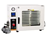 Across International AT19P7 Stainless Steel 5-Sided 1.9 cu. ft. Vacuum Oven with Tubing/Valves, Oil-Filled Gauge, LED Light and 7 cfm Compact Vacuum Pump