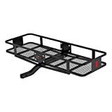 CURT 18150 60 x 20-Inch Basket Hitch Cargo Carrier, 500 lbs Capacity, Black Steel, 2-in Fixed Shank