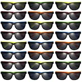 25 Pack Neon Sunglasses with UV Protection - Perfect Kids Party Favors - In Bulk Toy Summer Glasses for Kids and Adults