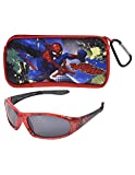 Marvel Spiderman Kids Sunglasses with Kids Glasses Case, Protective Toddler Sunglasses, Spiderman2, Medium