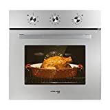 Electric Single Wall Oven 24 inch, GASLAND Chef ES606MSN Built-in Electric Ovens, 240V 2000W 2.3Cu.f 6 Cooking Functions Wall Oven, Mechanical Knobs Control, Stainless Steel Finish