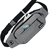 SINNO Large Fanny Pack for Men Women with 4-Zipper Pockets Waterproof Gifts for Running Sport Workout Hiking Travel Fashion Crossbody Waist Packs Phone Bag Purse Carrying All Phones