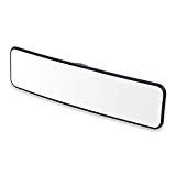 SkycropHD Car Rear View Mirror, Clip on Interior Rearview Mirror Wide Angle to Eliminate Blind Spots – Convex, White