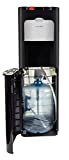 Igloo IWCBL5OSCLD1CHBKS Stainless Steel Hot & Cold Ozone Self-Cleaning Water Cooler Dispenser, Holds 3 & 5 Gallon Bottles, No Lift Bottom Loading, Perfect For Homes, Kitchens, black, stainless