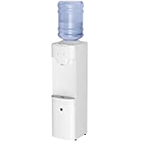 GE GXCF01P 2 Temperature Settings Top-Loading Hot and Cold 5 Gallon Cooler for Home or Office Water Dispenser, Taller 13' Height, White Freestanding with Child Safety Lock