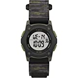 Timex Boys TW7C77500 Time Machines Digital Black/Green Camouflage Fast Wrap Strap Watch