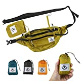 4Monster Hiking Waist Packs Portable,Water Resistant Fanny Pack Bags Lightweight with Adjustable Strap for Outdoor, Workout,Running,Hiking,Traveling,Biking,Camping and Fishing (Yellow Green, 2L)