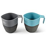 UCO Collapsible Cup for Hiking, Backpacking, and Camping, 2-Pack, Classic Blue/Venture, 12-Ounce