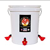 5 Gallon Automatic Poultry Waterer with Automatic Float Valve and Swivel Hose Connector is Best Suited for All Birds to Include Baby chick white 12L*12W*13H inch