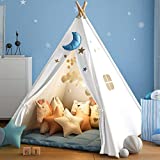 wilwolfer Kids Teepee Tent for Girls or Boys with Carry Case, Foldable Play Tent for Kids or Toddler Suit for Indoor and Outdoor Play, Protable Kids Playhouse Children Tent