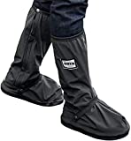 USHTH Black Waterproof Rain Boot Shoe Cover with Reflector (1 Pair) (XXL)