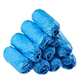 Dssiy 100 Pack Disposable Hygienic Boot & Shoe Covers 100 pack(50 Pairs)|Waterproof Slip Resistant Non-Slip, Durable for Construction, Workplace, Indoor Carpet Floor Protection,One Size Fits Most Blue