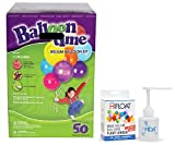Balloon Time Disposable Helium Kit ,Tank 14.9 cu.ft - Plus an Ultra Hi-Float - Party Balloons will Float for Several Days - 50 Balloons and Ribbon Included