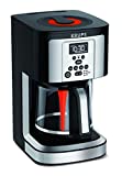 KRUPS EC324050 Savoy Programmable Coffee Maker 14 Cup, Black/Silver, 9.6 x 8.3 x 14.2'