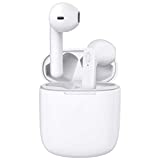 Beben True Wireless Bluetooth Earbuds, 31H Cyclic Playtime Headphones with Type C Charging Case and mic, IPX6 Waterproof Compatible for iPhone Android, in-Ear Stereo Earphones Headset for Sport White