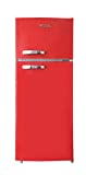 RCA RFR1055-RED, Retro 2 Door Apartment Size Refrigerator with Freezer, 10, red, cu ft